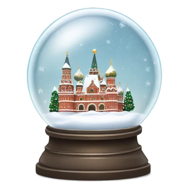 Christmas snow globe with snowy Moscow  sticker