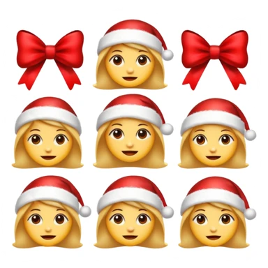 Create christmas emojis so that they will be cute and cool for gen z girls sticker