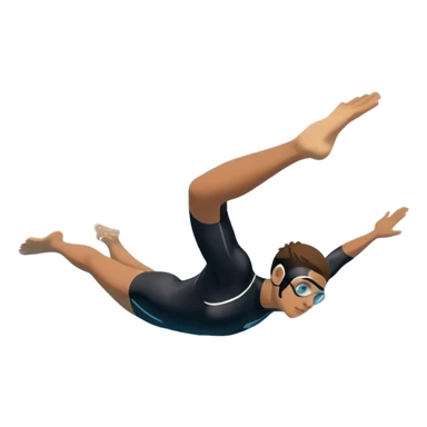 inexperienced determined person diving into a pool of divers, with a pool named confidence... glowing body  sticker