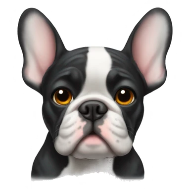 A black-tiger French bulldog sticker