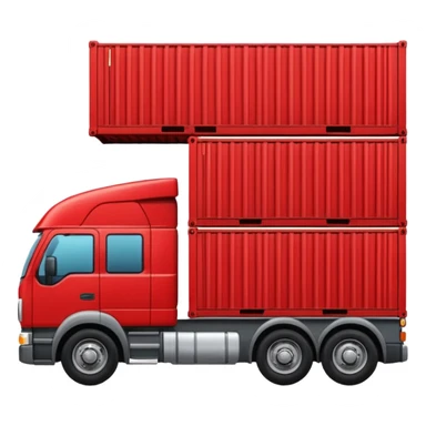 truck holding container sticker