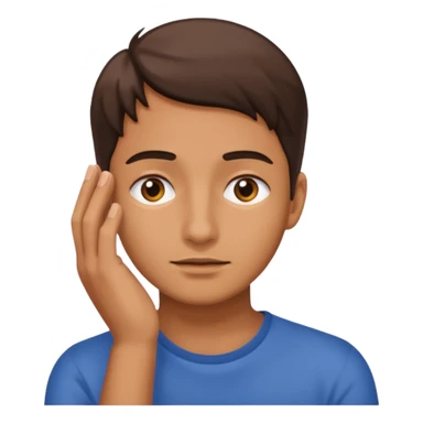 face with hands wondering why  sticker