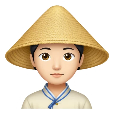 Chinese with rice hat sticker