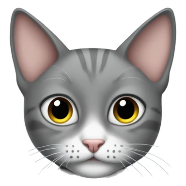 Grey cat sfinks  sticker