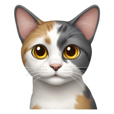 Dilute calico cat sticker