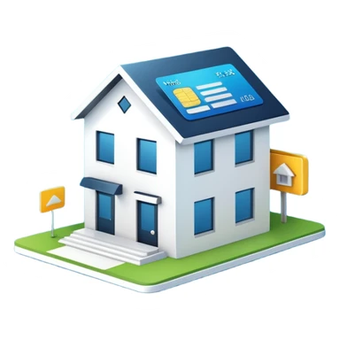 4d house for sale, bank, insurance card sticker