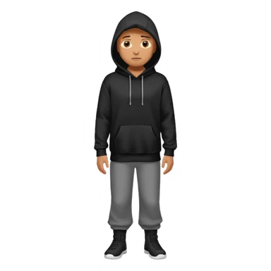 fullbody Mysterious man in black hoodie sticker