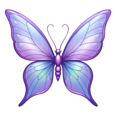 Lilac fairy wings without butterfly sticker