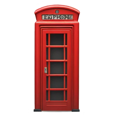 Red phone booth sticker