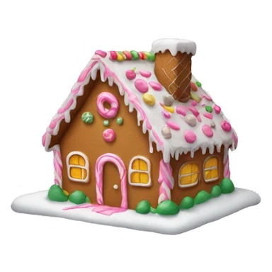 gingerbread house with pink icing  sticker