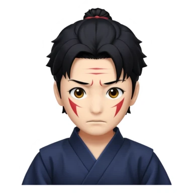 Tanjiro with scar on head from demon slayer sticker
