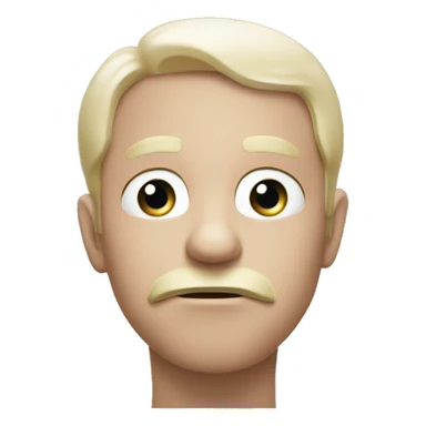 Thinking emoji with fingers under chin sticker