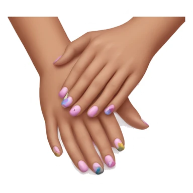 To paint nails on hands sticker