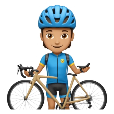 Cyclist with backpack sticker