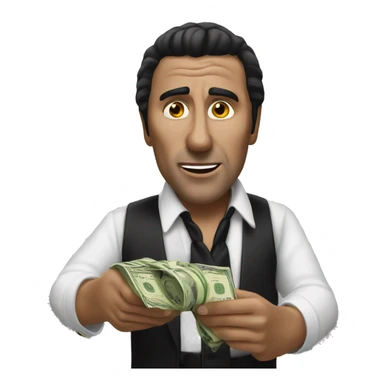 Tony Montana counting cash  sticker