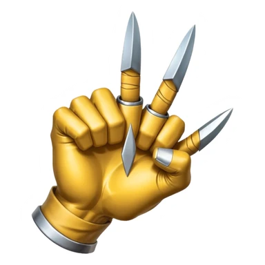 fist with wolverine claws sticker