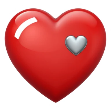 heart with a metallic silver center sticker