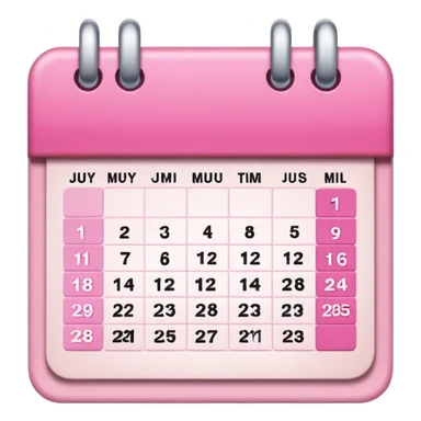 Change this calendar emoji 📆 to pink sticker