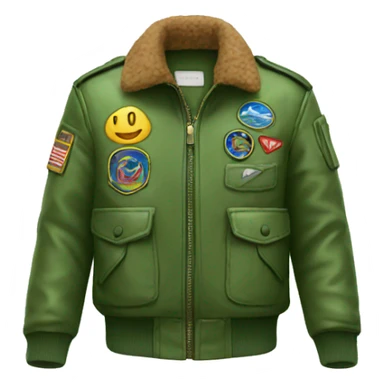Green aviator jacket sticker