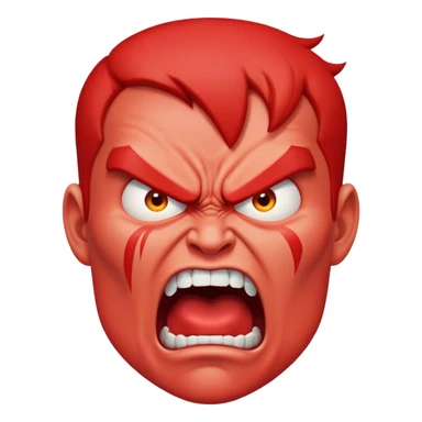 Angry swearing red person   sticker