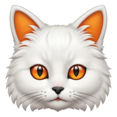 gatito blanco con orejas negras  sticker