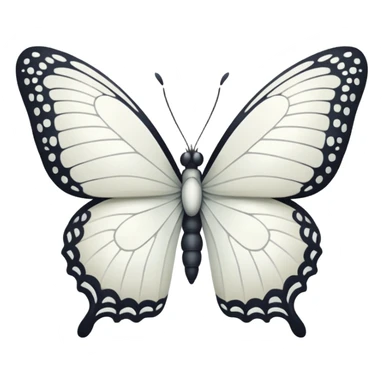 white butterfly sticker