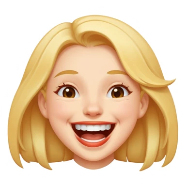 girl laughing hard sticker