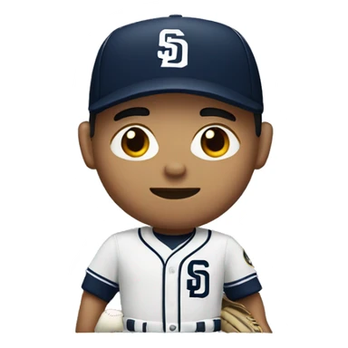 Asian man in San Diego padres uniform sticker