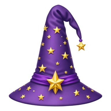 purple wizard hat with gold stars sticker