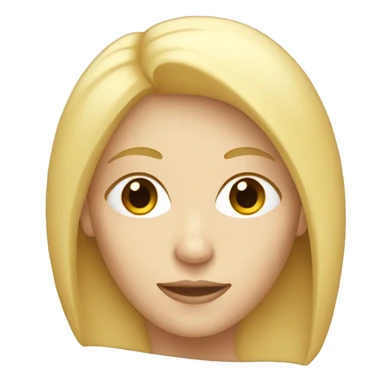 white adult head woman with blonde hair sticker