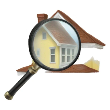 magnifying glass house sticker