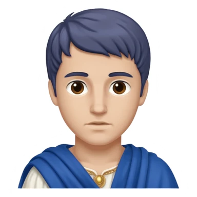 Odysseus' son Telemachus Greek young prince blue cloth brown hair sticker