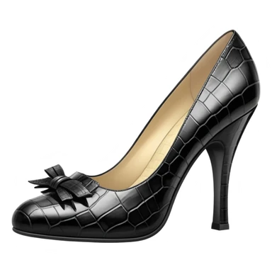 super realistic black crocodile leather heels sticker