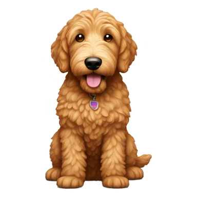 ginger golden doodle dog sticker