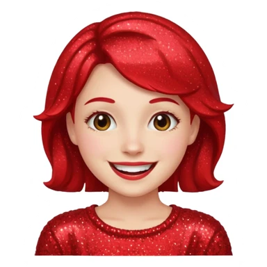 red glitter administrator sticker