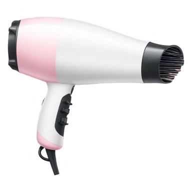 Hairdryer white light pink eadges sticker