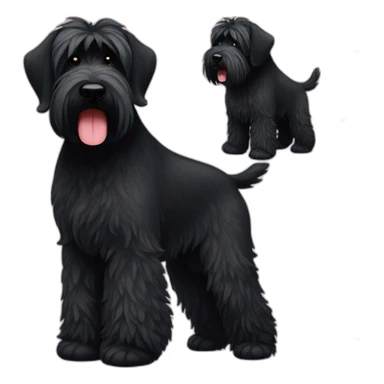 Black Russian terrier sticker