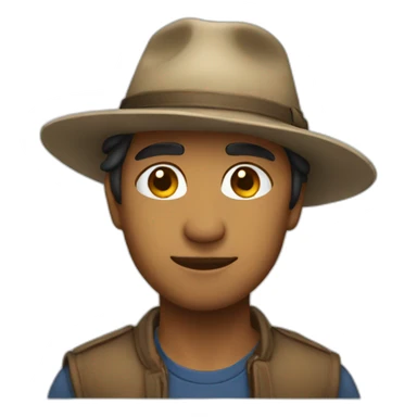 Alian wearing hat sticker