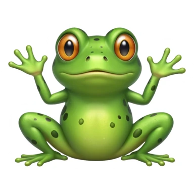 Frog farting showing wind from bum sticker