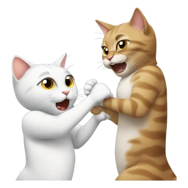 Cats fighting sticker