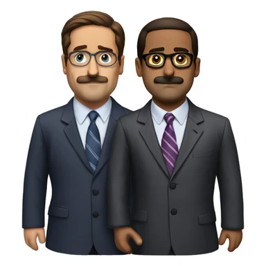 michael scott with mustache and glasses sticker