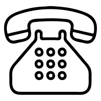 telephone with handset detail sticker