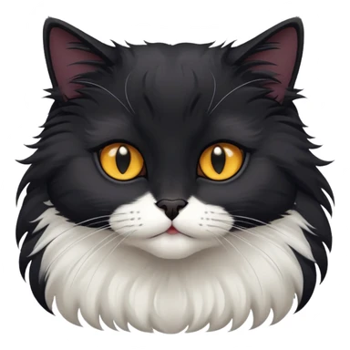 American Curl black cat sticker