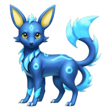 Blue Shiny Umbreon-Salandit-Jolteon-fusion sticker