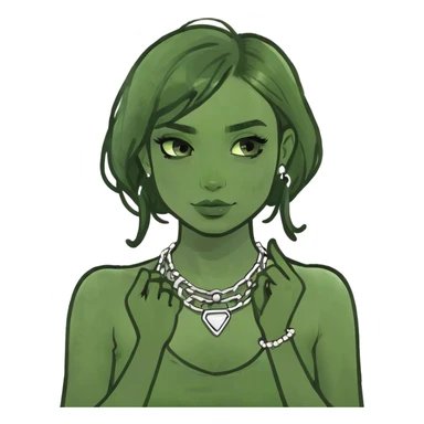 Hands around neck girl sticker