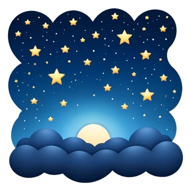 Night sky with stars for 'As Long As You Love Me' by Backstreet Boys sticker