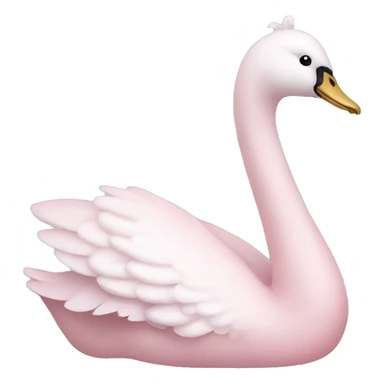 pastel pink swan  sticker