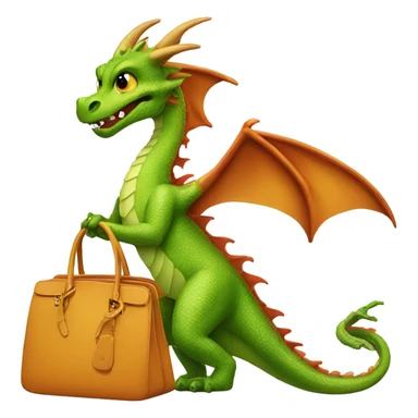 Dragon with a Birkin bag  sticker