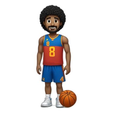 29 years old man from spain with black hair, who loves apple and basketball sticker