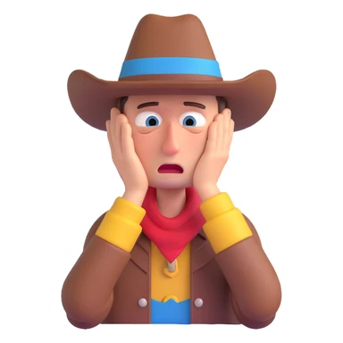 crying cowboy sticker